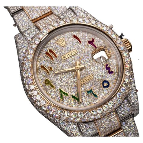 replica fully iced out rolex watches|Rolex iced out arabic.